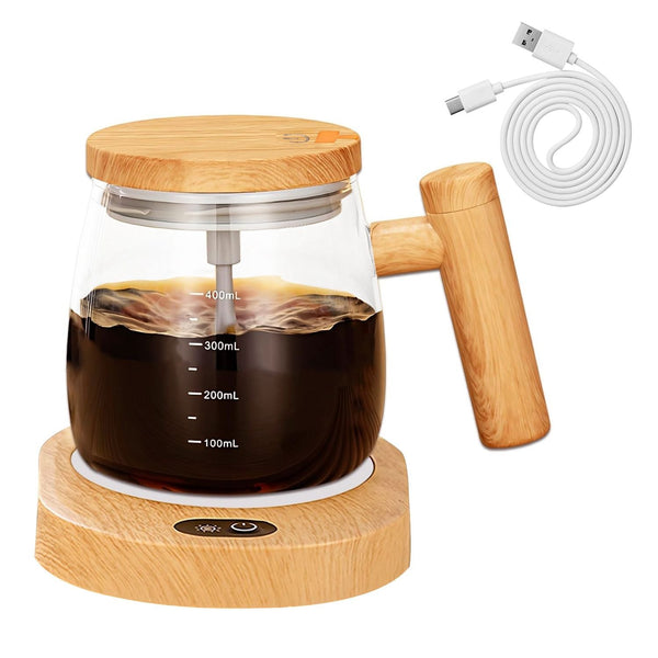 Electric Mixing Mug 400ML High Speed Mixing Cup USB Rechargeable Self String Mug with Warming Pad for Coffee Milk Protein Powder Egg EasyOptionXY LLC