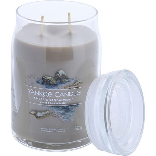 YANKEE CANDLE by Yankee Candle AMBER & SANDALWOOD SCENTED LARGE JAR 20 OZ EasyOptionXY LLC