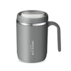 1pc Stainless Steel Cups With Lid; 16 Oz 304 Stainless Steel Tumblers Durable Coffee Mug With Splash Proof Sliding Lid; Drink With Lid Open; Plastic Housing And Lid; Straw Not Included EasyOptionXY LLC