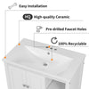 30" Bathroom Vanity with Sink, Bathroom Storage Cabinet with Doors and Drawers, Solid Wood Frame, Ceramic Sink EasyOptionXY LLC