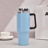40oz Handle Car Cup with pipette stainless Steel insulated Cold beer cup portable ice cup with handle; Insulated Reusable Leakproof Stainless Steel Water Bottle Travel Mug Iced Coffee Cup EasyOptionXY LLC