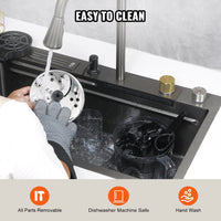 VEVOR Food Processor, 14-Cup Vegetable Chopper for Chopping, Mixing, Slicing, and Kneading Dough, 600 Watts Stainless Steel Blade Professional Electric Food Chopper, Easy Assembly & Clean, Black EasyOptionXY LLC