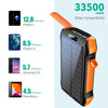Portable Charger, Solar Power Bank 33500mAh Fast Charging, Solar Battery Pack with Waterproof 6W Bright Flashlight for iPhone S amsung Tablet EasyOptionXY LLC