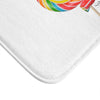 Lollipop Sweetness of Life in White Message Bath Mat EasyOptionXY LLC