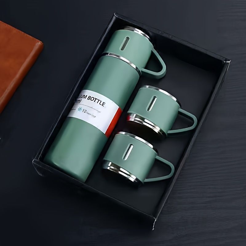 1pc/1Set Stainless Steel Thermal Cup; With Gift Box Set; Double Layer Leakproof Insulated Water Bottle; Keeps Hot And Cold Drinks For Hour EasyOptionXY LLC