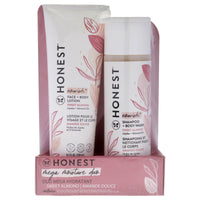 Honest Mega Moisture Duo - Sweet Almond by Honest for Kids - 2 Pc 10 oz Shampoo and Body Wash, 8.5 oz Face and Body Lotion EasyOptionXY LLC