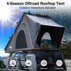 Explorer Plus Rooftop Tent Hardshell with Side Awning, Air Conditioner Outlet with Bracket, Luggage Racks&Replaceable Netting Rain Curtain, Truck Bed Tent for Camping, Pop Up SUV Roof Top Tent EasyOptionXY LLC