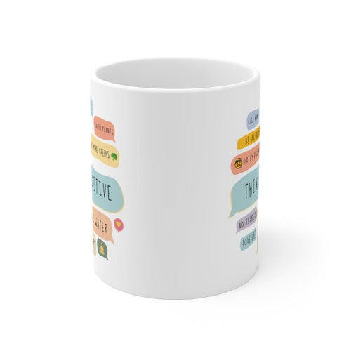 Think Positive Messages Theme Mug EasyOptionXY LLC