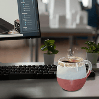 18 oz Large Pottery Coffee Mug, Brown Big Tea Cup for Office and Home, Dishwasher and Microwave Safe EasyOptionXY LLC