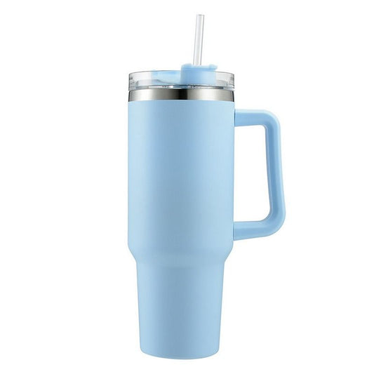 30OZ Straw Coffee Insulation Cup With Handle Portable Car Stainless Steel Water Bottle LargeCapacity Travel B PA F ree Thermal Mug EasyOptionXY LLC
