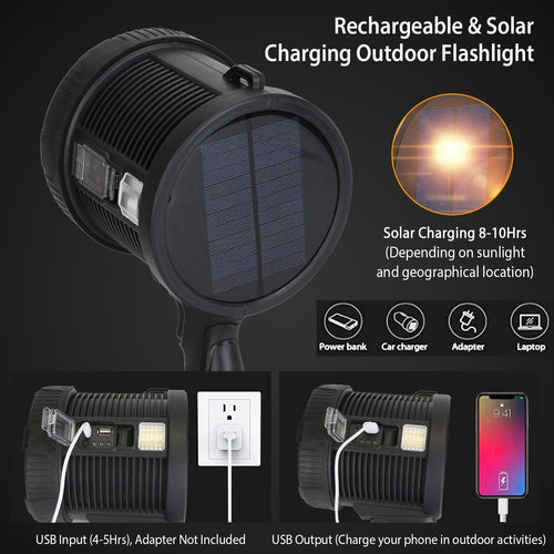 30000LM Rechargeable LED Searchlight IPX6 Waterproof Portable Handheld Spotlight EasyOptionXY LLC