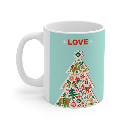 Christmas Tree with Love Ceramic Mug 11oz EasyOptionXY LLC