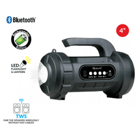 Supersonic 4" Bluetooth TWS Speaker with FM Radio & Flashlight EasyOptionXY LLC