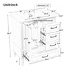 30" Bathroom Vanity with Sink, Bathroom Cabinet with A Door, Three Drawers, Solid Wood Legs & MDF Board, Adiustable Foot Pads, White EasyOptionXY LLC