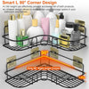 2Pcs Corner Shower Caddy Shelves Wall Mounted Basket Rack Bathroom Shampoo Holder Storage Organizer EasyOptionXY LLC