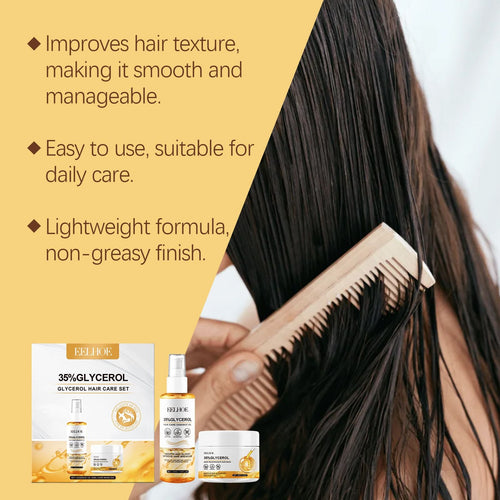 EELHOE Glycerin Nourishing Hair Care Set Repair dry hair and hair care moisturizing set EasyOptionXY LLC