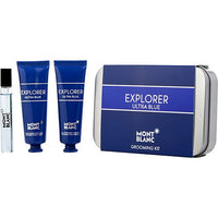 MONT BLANC EXPLORER ULTRA BLUE by Mont Blanc EAU DE PARFUM SPRAY 0.25 OZ MINI & FACE CREAM 1 OZ & CLEANSING GEL 1 OZ EasyOptionXY LLC