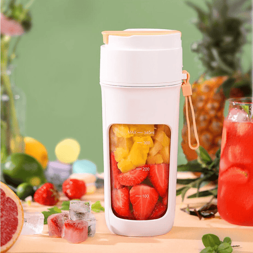Portable Wireless Blender With The Straw; USB Travel Juice Cup Baby Food Mixing Juicer Machince With Updated 8 Blades 3000mAh Rechargeable Battery EasyOptionXY LLC
