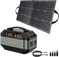 GOFORT 330W Portable Power Station;  299Wh Solar Generator Backup Power Compatible with 100W 18V Portable Solar Panel;  Foldable Solar Charger with USB;  18V D C;  QC 3.0 Output EasyOptionXY LLC
