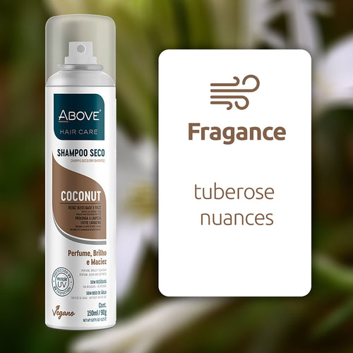 ABOVE Coconut - Dry Shampoo - Absorbs Excess Oil Between Washes - Gives Softness and Shine to Your Strands - Does Not Leave Residue - Prevents Bad Odors with Floral and Vanilla Notes - 3.17 oz EasyOptionXY LLC