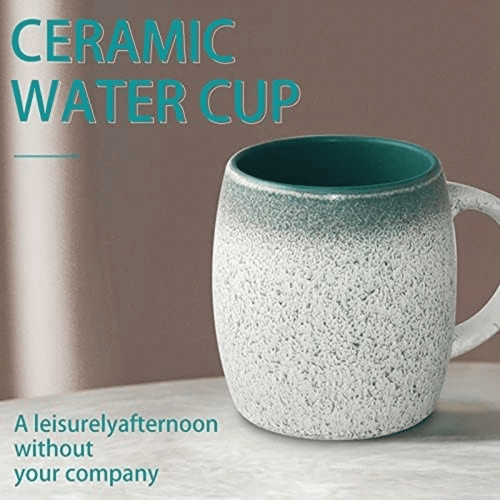 18 oz Large Pottery Coffee Mug, Round mouth Big Tea Cup for Office and Home, Dishwasher and Microwave Safe…… EasyOptionXY LLC