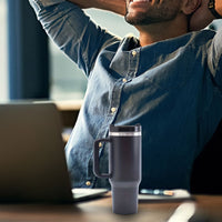 40oz V2 large capacity tumbler,  With Handle And Straw Lid, Insulated Reusable Stainless Steel Water Bottles Travel Mug Coffee Cup car cup water cup For Men Women Outdoor Camping Driving, gift EasyOptionXY LLC