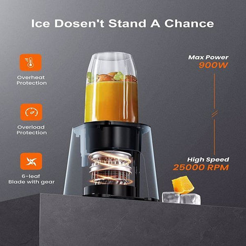 VEWIOR Smoothie Blender, 900W Personal Blender for Shakes and Smoothies, Blenders for Kitchen, Smoothie Juice Mixer with 2 * 22Oz B PA-F ree To-Go Cups(banned by A mazon) EasyOptionXY LLC