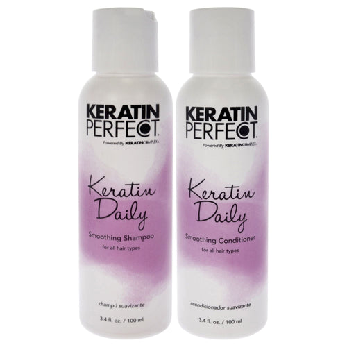 Keratin Daily Duo by Keratin Perfect for Unisex - 2 Pc 3.4oz Shampoo, 3.4oz Conditioner EasyOptionXY LLC