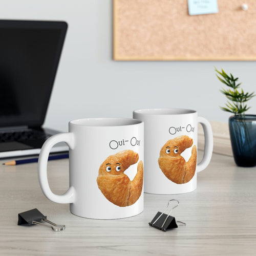 Oui Oui French Croissant Novelty Mug EasyOptionXY LLC