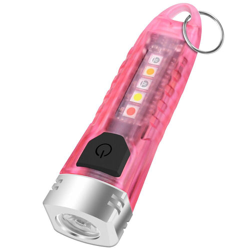 Small Mini Pocket LED Flashlight Torch Keychain Light Rechargeable Lamp BORUiT EasyOptionXY LLC