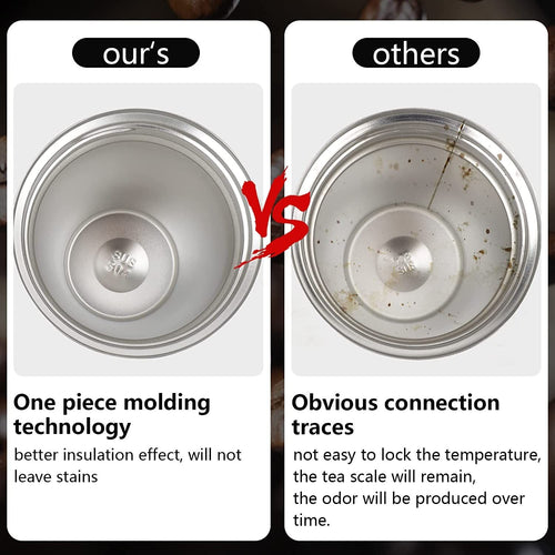 12 oz Stainless Steel Vacuum Insulated Tumbler - Coffee Travel Mug Spill Proof with Lid - T hermos Cup for Keep Hot/Ice Coffee; Tea and Beer EasyOptionXY LLC