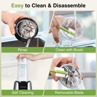 KOIOS Smoothie Blender, Max 1000w Personal Blender for Shakes and Smoothies, 12Pcs Coffee Grinder and Countertop Blenders Combo for Kitchen, Portable Smoothie Blenders with 2x22 oz To-Go Cups, Non-BPA EasyOptionXY LLC