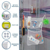 Bath Toy Organisers Set of 2 Large Size 14.16 x 19.67 in and 15.75 x 19.68 in Storage Net Bags for Baby Bathtub Toys 4 Strong Suction Cups Bathroom Shower Caddy Holder Multi Use for Kids Toddlers EasyOptionXY LLC