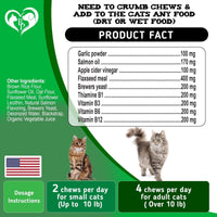 Flea and Tick Prevention Chewable Pills for Cats Revolution Oral Flea Treatment for Pets Pest Control & Natural Defense Chewables Small Tablets Salmon Fish Taste EasyOptionXY LLC