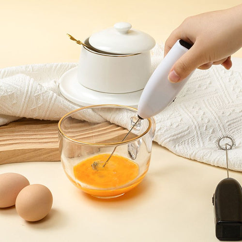 Mini Stainless Electric Handheld Egg Beater Household Kitchen Steel Coffee Milk Tea Blender Beat up the Cream Stirring EasyOptionXY LLC