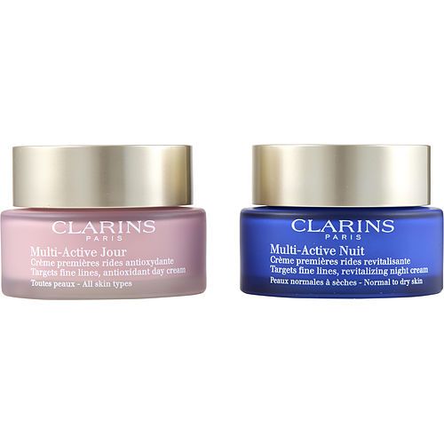 Clarins by Clarins Multi-Active Partners Set: Multi-Active Day Cream 50ml/1.6oz + Night Cream 50ml/1.7oz --2pcs EasyOptionXY LLC
