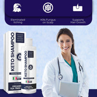 Anti Dandruff Shampoo Sulfate Free Shampoo Medicated Anti Fungal Shampoo For Itchy Flaky Dry Scalp Hair Growth Folliculitis Treatment Seborrheic Dermatitis Shampoo with Tea Tree Oil EasyOptionXY LLC