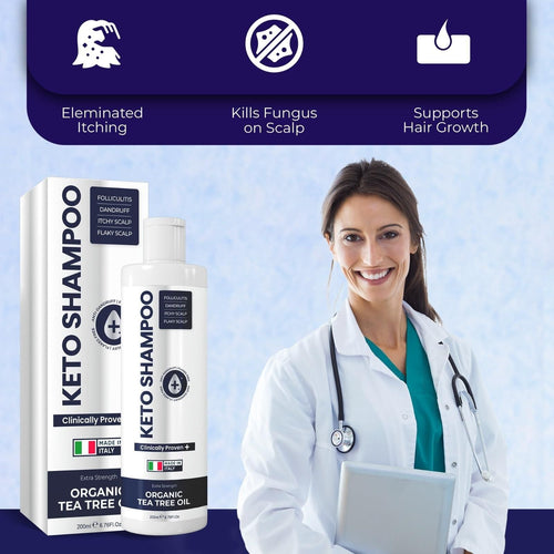 Anti Dandruff Shampoo Sulfate Free Shampoo Medicated Anti Fungal Shampoo For Itchy Flaky Dry Scalp Hair Growth Folliculitis Treatment Seborrheic Dermatitis Shampoo with Tea Tree Oil EasyOptionXY LLC