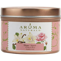 HOPE AROMATHERAPY by Hope Aromatherapy ONE 2.5x1.75 inch TIN SOY AROMATHERAPY CANDLE. COMBINES THE ESSENTIAL OILS OF VANILLA & ROSE. BURNS APPROX. 15 HRS. EasyOptionXY LLC