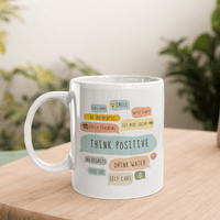 Think Positive Messages Theme Mug EasyOptionXY LLC