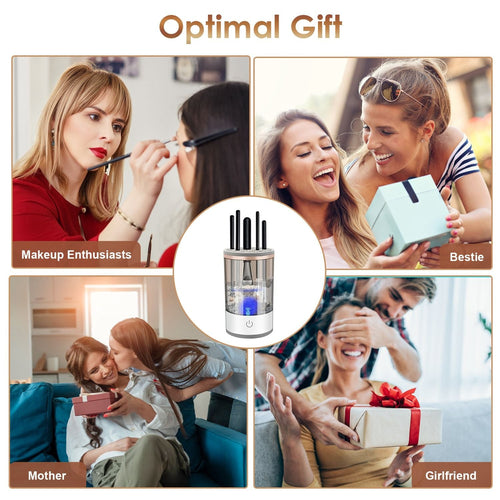 3 In 1 Makeup Brush Blender Cleaner Automatic Makeup Brush Cleaner Machine USB Powered Brush Drying Storage Suitable For All Types of Brushes EasyOptionXY LLC