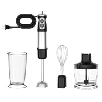 1000W 5 In 1 Immersion Hand Blender Stainless Steel Hand Mixer with 12 Speeds Turbo Mode Food Processor with 20Oz Beaker 17Oz Chopper Whisk Milk Frother EasyOptionXY LLC
