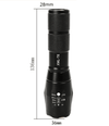 Portable Mini Flashlight LED ZOOM Torch Hunting Zoomable Flashlight Torch Light EasyOptionXY LLC