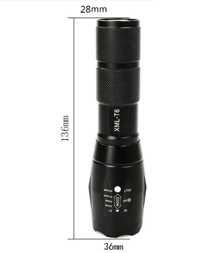 Portable Mini Flashlight LED ZOOM Torch Hunting Zoomable Flashlight Torch Light EasyOptionXY LLC