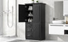 Tall and Wide Storage Cabinet with Doors for Bathroom/Office, Three Drawers EasyOptionXY LLC