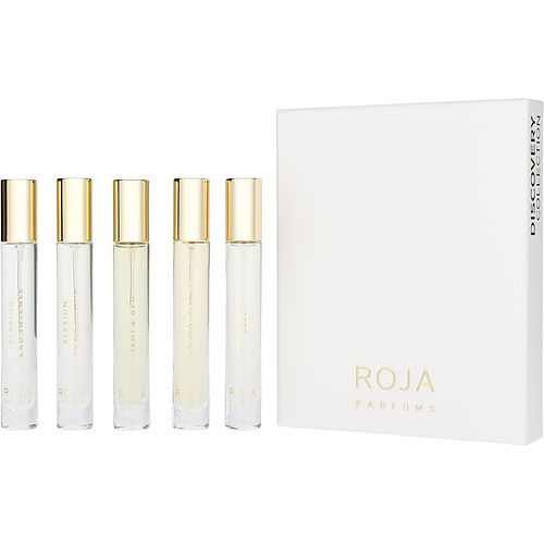 ROJA VARIETY by Roja Dove 5 PIECE VARIETY WITH ELYSIUM EAU INTENSE & ELYSIUM POUR FEMME & ISOLA BLUE & MANHATTAN & BURLINGTON 1819 AND ALL ARE EAU DE PARFUM SPRAY 0.34 OZ MINIS EasyOptionXY LLC