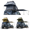Roll over image to zoom in Adventurer Plus Rooftop Tent Hardshell with Side Awning, Air Conditioner Outlet with Bracket, &Replaceable Rain Flies, Truck Bed Tent for Camping, Pop Up Overland Roof Tents EasyOptionXY LLC