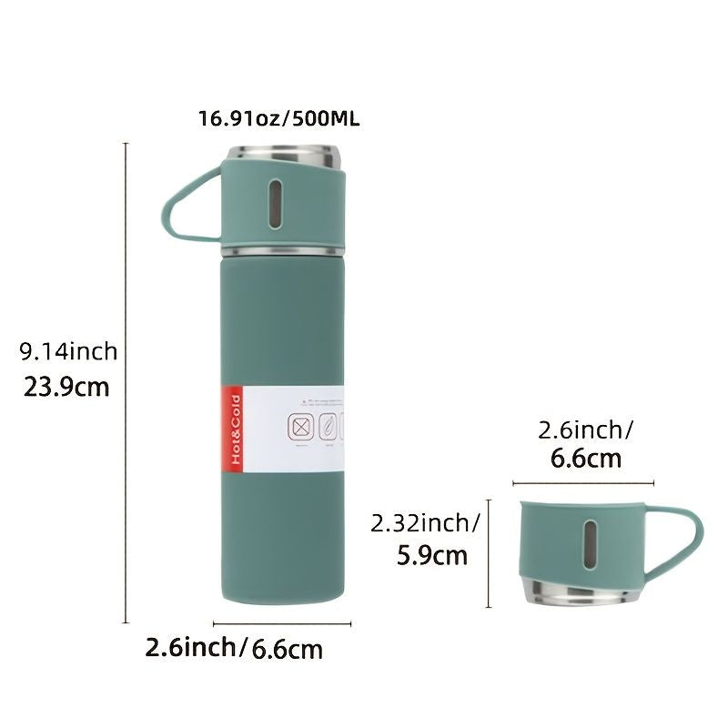 1pc/1Set Stainless Steel Thermal Cup; With Gift Box Set; Double Layer Leakproof Insulated Water Bottle; Keeps Hot And Cold Drinks For Hour EasyOptionXY LLC