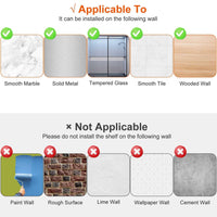 2Pcs Corner Shower Caddy Shelves Wall Mounted Basket Rack Bathroom Shampoo Holder Storage Organizer EasyOptionXY LLC