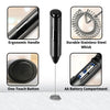 Milk Frother, Handheld Electric Blender stick, Drink Mixer with F ood G rade Stainless Steel Stirrer, Battery Operated Foam Maker for Coffee, Cappuccino, Frappe, Matcha, Hot Chocolate Latte EasyOptionXY LLC
